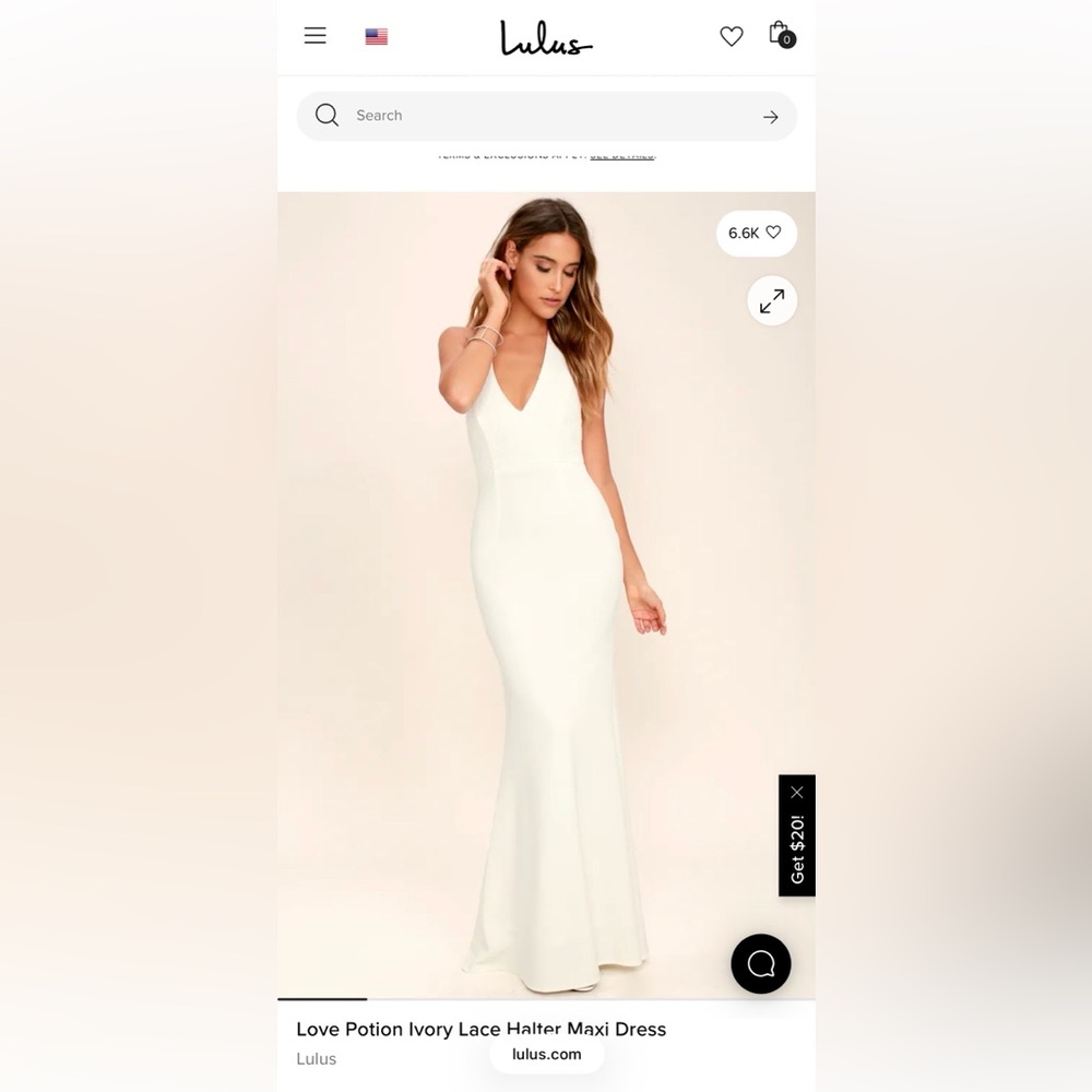 Lulu's Chic White Backless Dress